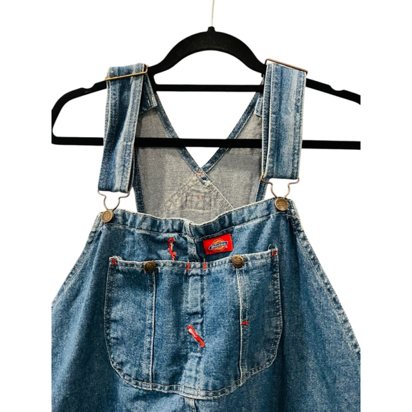 Dickies NWT Vintage 2007 Bib Overall Men Size 44x32 Denim Carpenter Relaxed Y2K - Picture 2 of 8